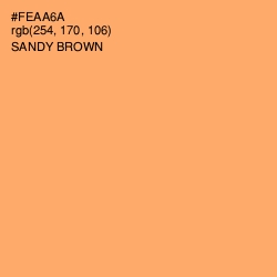 #FEAA6A - Sandy brown Color Image